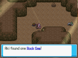 Aki found a Rock Gem.