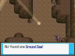 Aki found a Ground Gem.