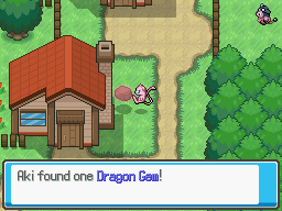Aki found a Dragon Gem.