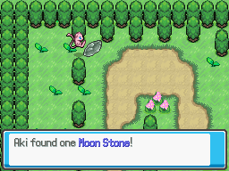 Aki found a Moon Stone.