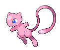 The Mew sprite's tail is animated, but the rest of the sprite does not move.